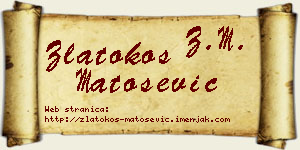 Zlatokos Matošević vizit kartica